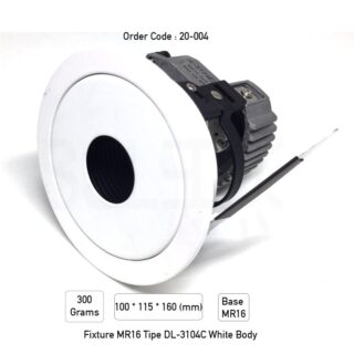 Rumah Lampu Fixture MR16 Tipe DL3104-C White Body