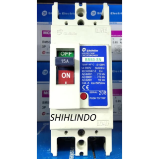 MCCB Shihlin BM60-SN (380V 7,5kA, 220V 10kA) 2P 10A ~ 50A