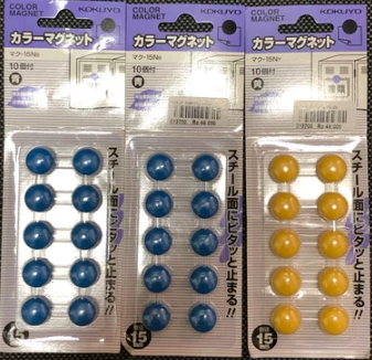 Kokuyo Color Magnet 15mm Made in Japan