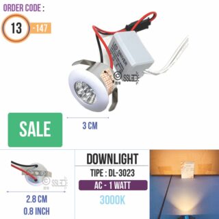 LED Downlight Mini COB 1 Watt 3000K
