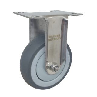 Roda Stainless Karet TPR Medium Duty Ranger 4 inch Plat Mati