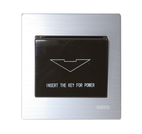 Nero Saklar Kartu Hotel Titanium V10-S V10CA-S - Silver