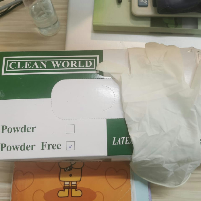 Sarung tangan medis latex size S
