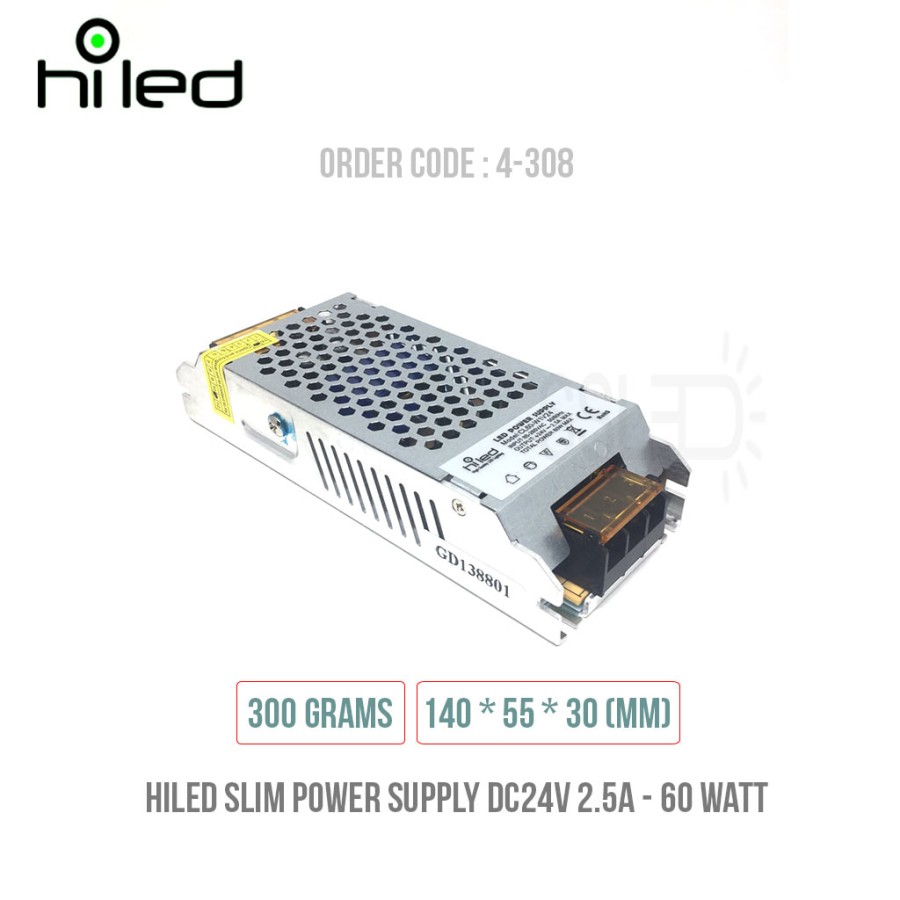 HiLED Slim Power Supply Indoor DC24V 2.5A 60 Watt
