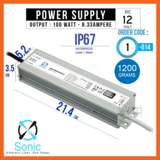 Sonic Power Supply Waterproof DC12V 8.3A 100 Watt