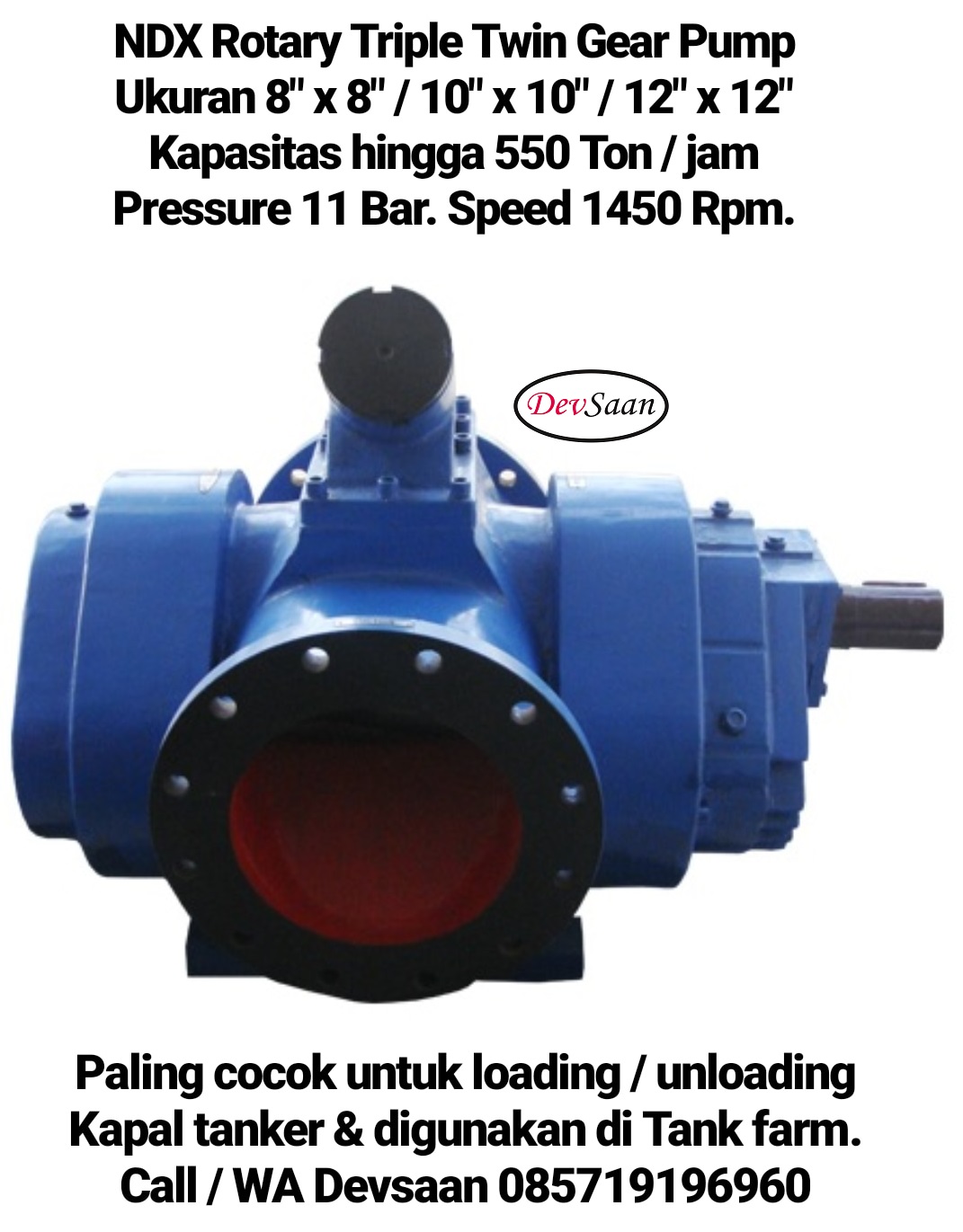 Gear Pump Rotari NDX Pompa Kapal Tanker 8" - Image 14