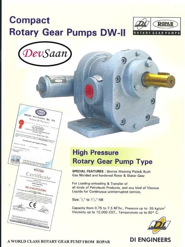 Gear Pump Helikal DW-II 050 Pompa Tekanan Tinggi 1/2" GP - Image 3