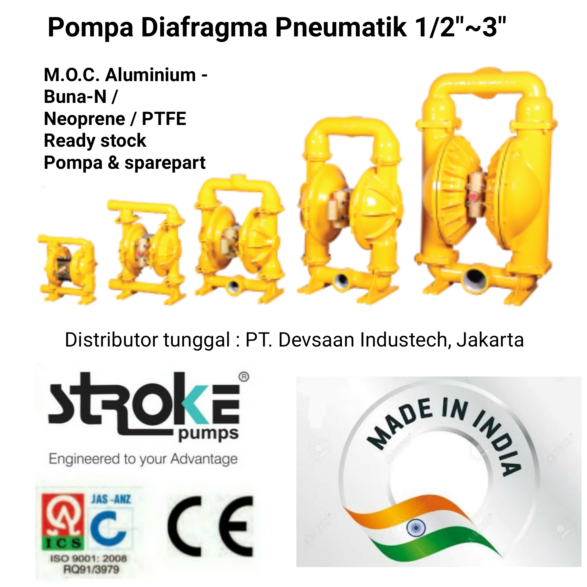 Diaphragm Pump DP 50 ALN Pompa Diafragma Stroke 2" - Image 7
