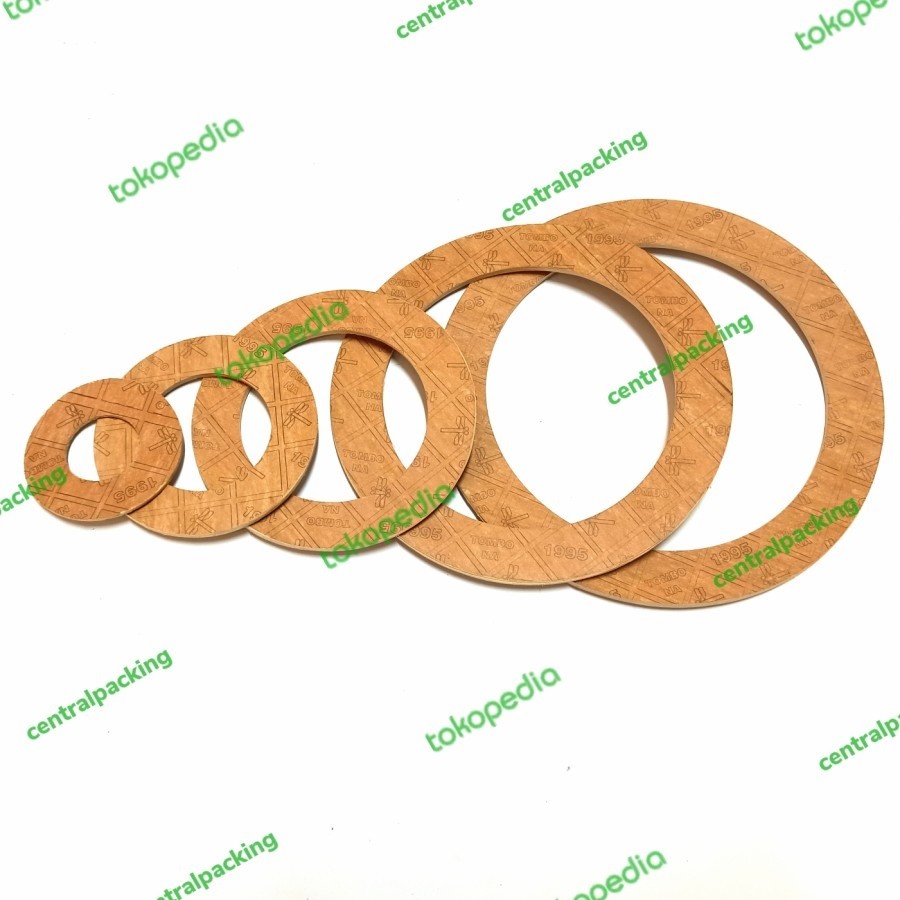GASKET RING FLAT TOMBO 1995 DN100 JIS 5K 3MM NON ASBESTOS ORIGINAL