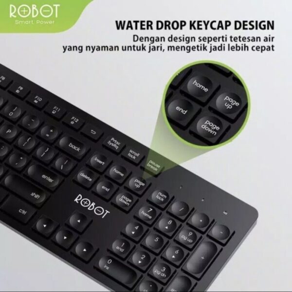 Keyboard set Mouse Wireless ROBOT KM4000 - Image 5