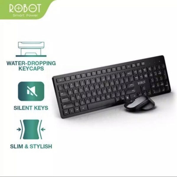 Keyboard set Mouse Wireless ROBOT KM4000