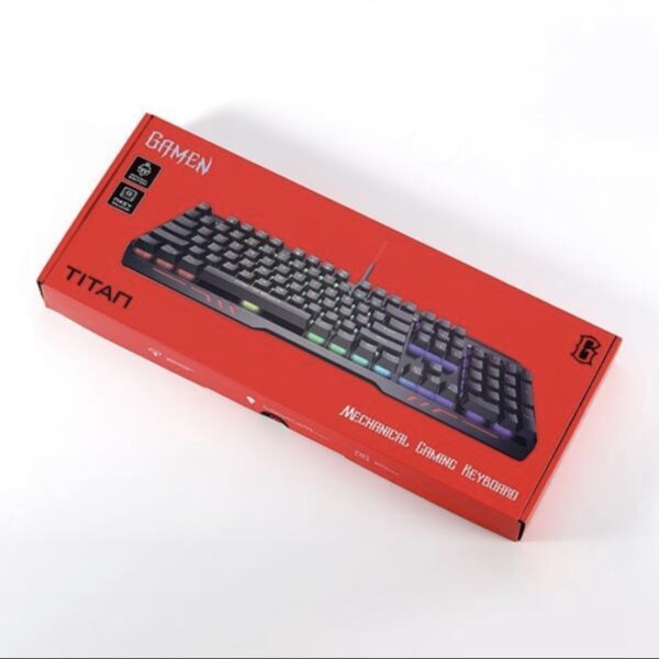 Gamen Keyboard Titan Wired USB Mechanical Blue Switch Keyboard Gaming - Gambar 2