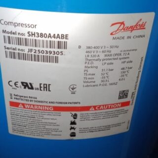 jual compressor danfoss model SH380A4ABE 30pk