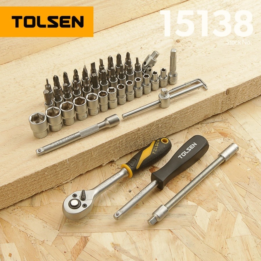 Mata Socket 46 Pcs Socket Ratchet Set Tool Box TOLSEN - Image 5