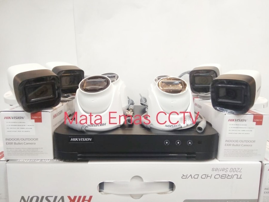 Paket CCTV Hikvision Audio 8CH 5MP Tanpa Kabel