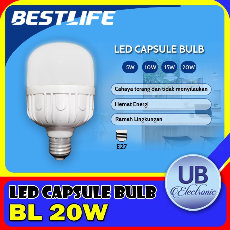 LAMPU BOHLAM LED CAPSULE BULB BEST LIFE 20 WATT – Trademall.id