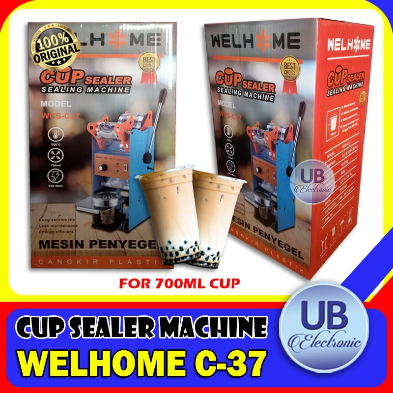 Alat Press Gelas Plastik Cup Sealer Welhome C37