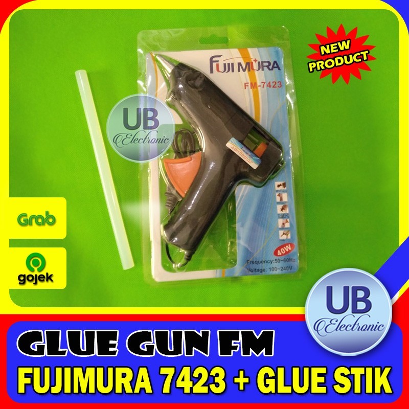 Lem Tembak Glue Gun / Glue Gun Fujimura 40Watt + GLUE STICK 1 PCS