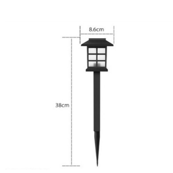 Lampu Taman Tancap Solar Cell Lampu Taman Solar Panel Kotak Outdoor - CAHAYA KUNING - Gambar 4