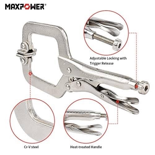 Tang Buaya Penjepit Plat Maxpower 11 inch Locking Clamp Pads Jepit - Image 4