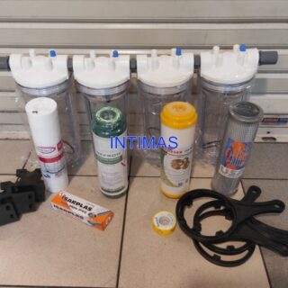 Paket 4 Housing Filter Air -Kotoran Bau Besi Kapur - Kamar Mandi/Dapur