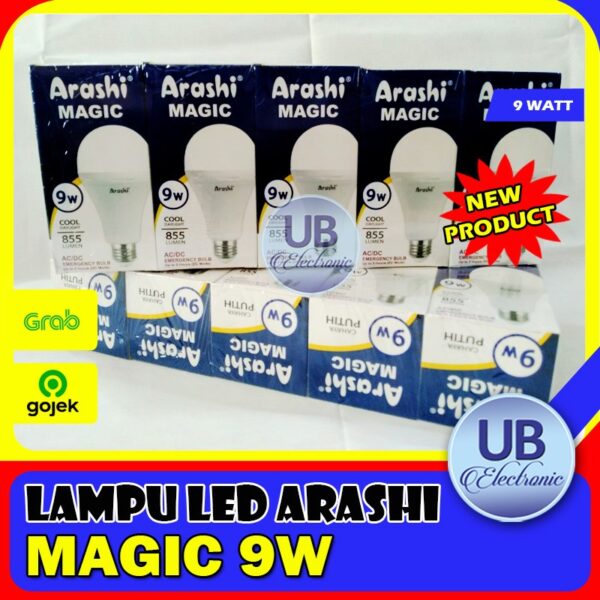 Lampu Bohlam Emergency Led Arashi Magic 9w