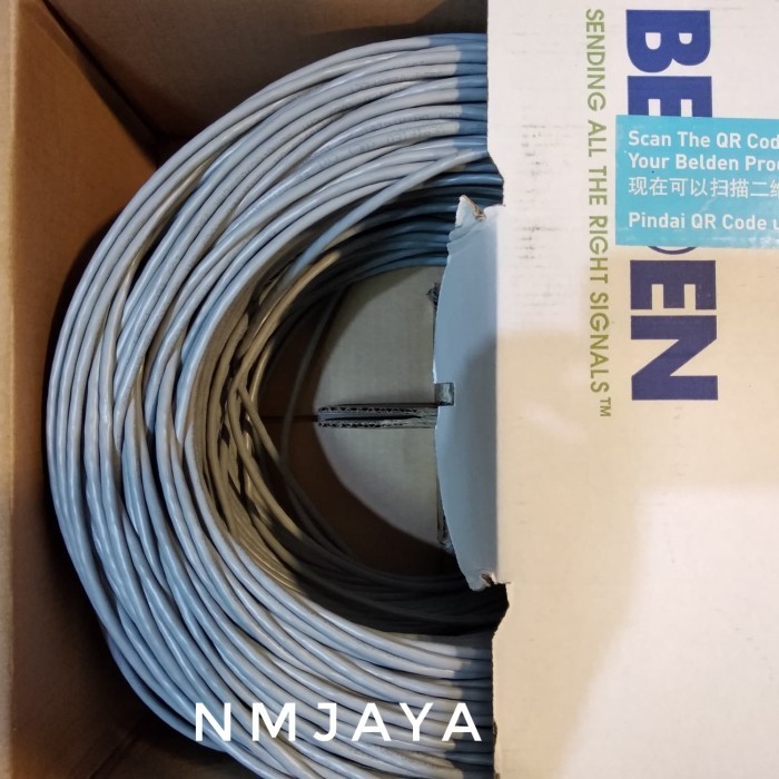 100meter Kabel UTP Cat5e Belden Original USA Polos Abu-abu