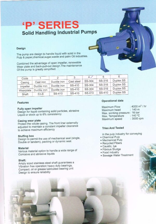 Solid Handling Centrifugal Pump P 150-400 Pompa Sentrifugal - 8" x 6" - 1450 Rpm - Gambar 7