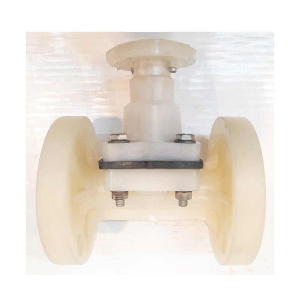 Diaphragm Valve PP 3/4" x 3/4" Flange ANSI B.16.5 Class #150 - 20 mm