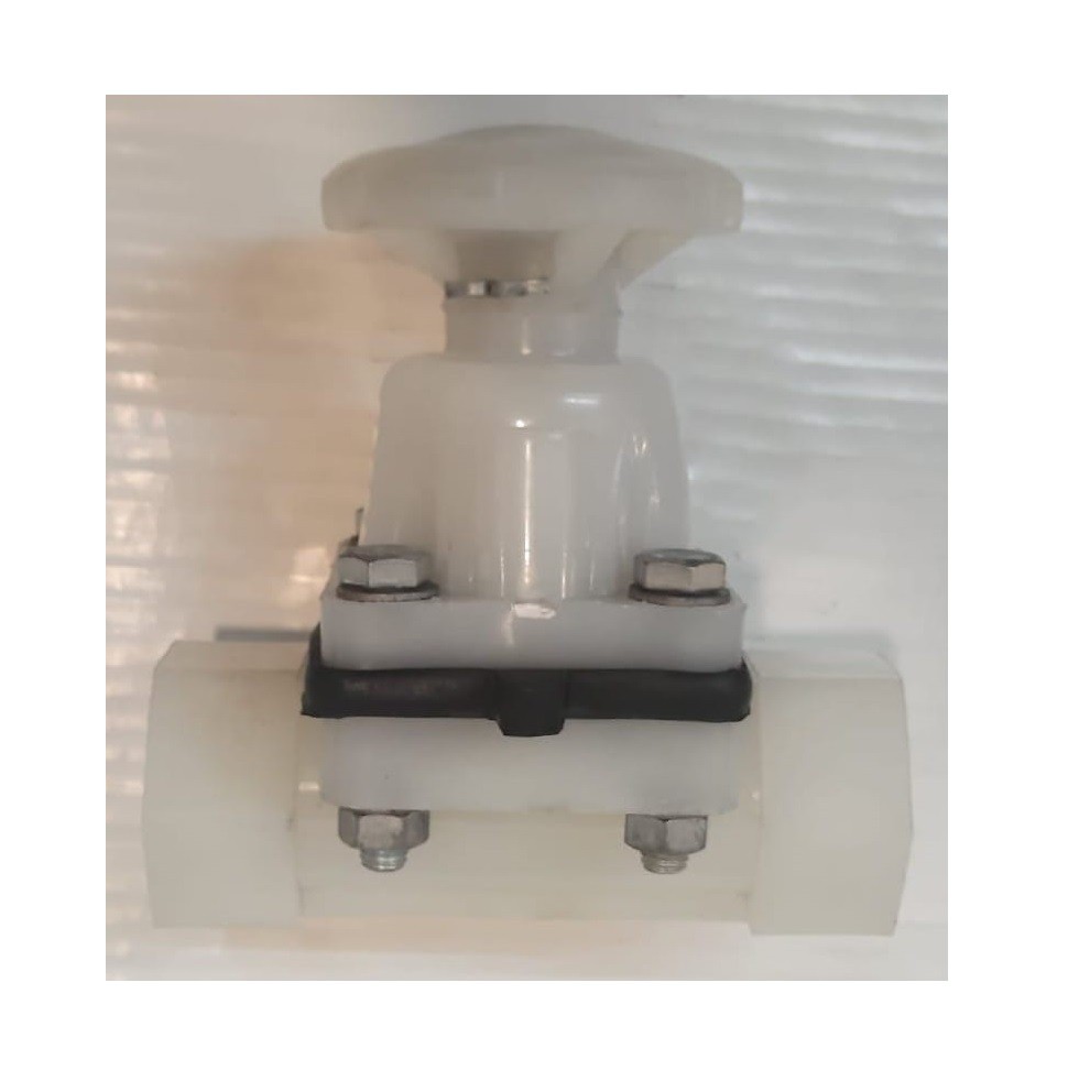 Diaphragm Valve PP 1" x 1" BSPT Thread - 25 mm Drat BSPT