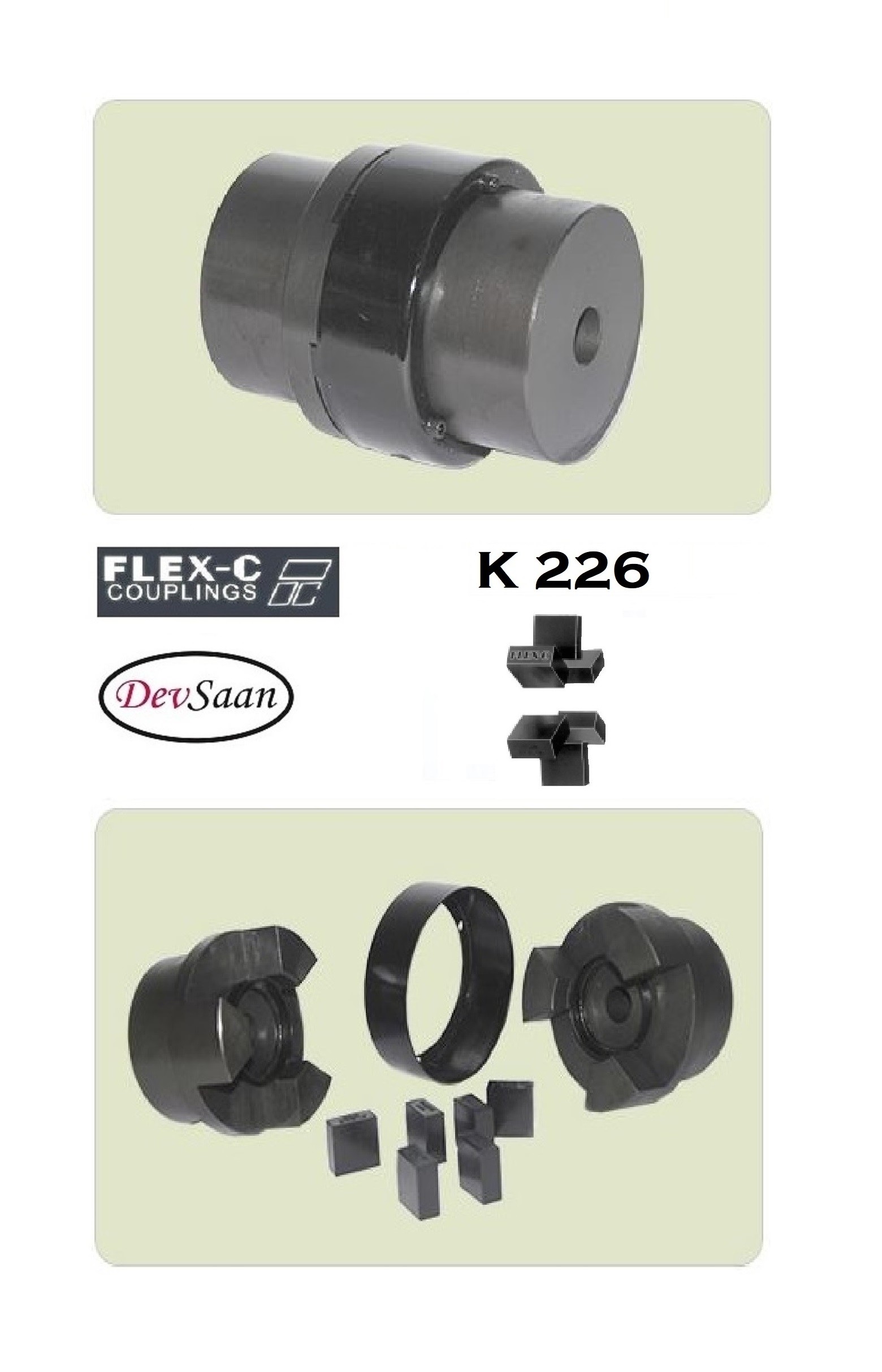 Cushion Pad Coupling K 226 Flex-C Max Bore 65 mm - Panjang 178 mm