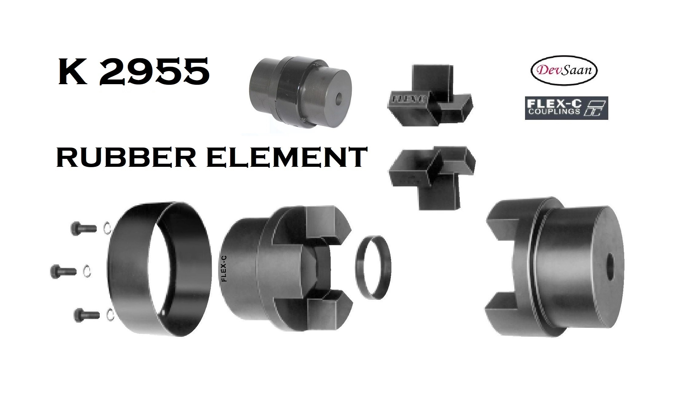 Cushion Pad Rubber Element K 2955 Flex-C - Jaw Diameter 237 mm