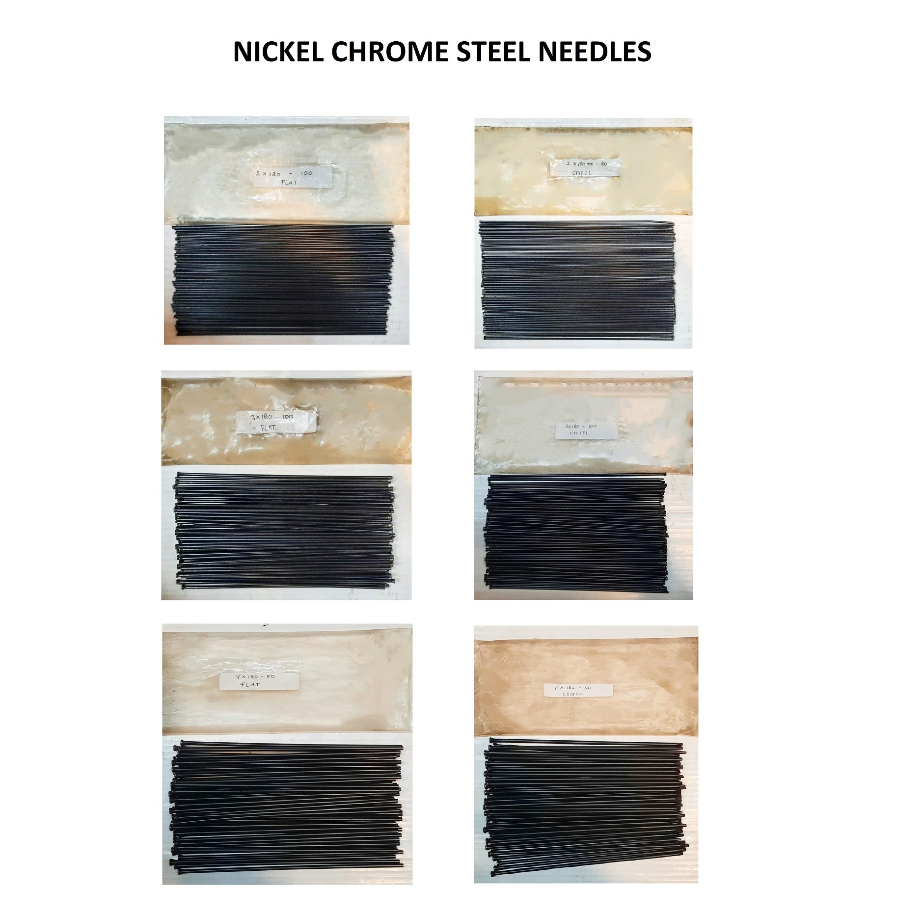 Spare Needles for Needle Scalers - 2 mm / 3 mm / 4 mm - Panjang 180 mm