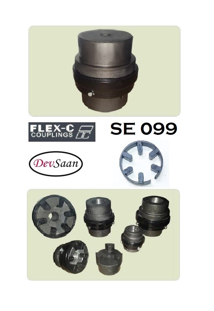 Jaw Coupling SE 099 Flex-C Max Bore 30 mm - Panjang 72 mm