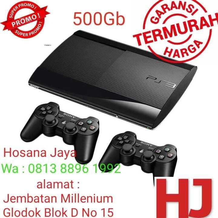 Ps3 super slim 500Gb + 2 Stik + Full game - Dualimapuluh