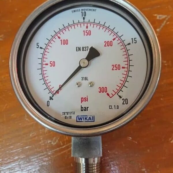 Pressure gauge wika 20 bar psi 4inchi