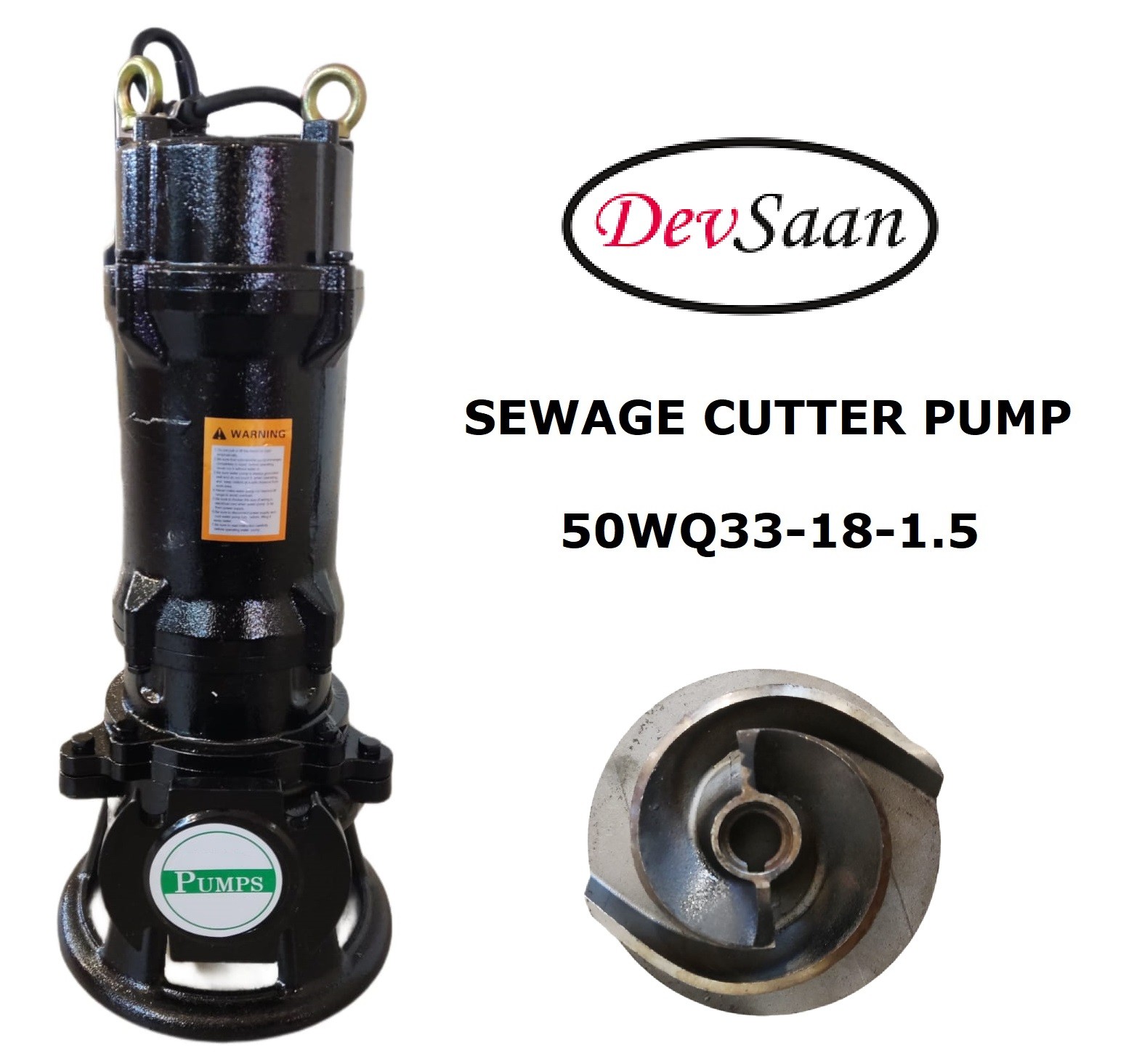Sewage Cutter Pump 50WQ33-18-1.5 Pompa Celup Air Kotor - 2" - 2 Hp 220V 1 Fase