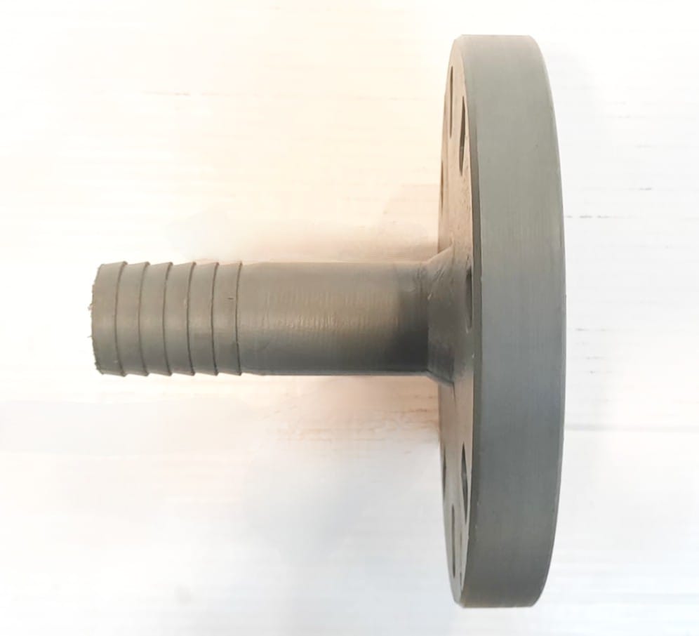 Hose Nipple Polypropylene 3" x 1,5" Flange Standard Universal - 90 x 50 mm - Image 2
