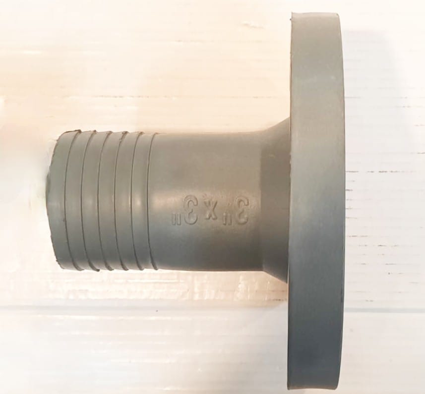 Hose Nipple Polypropylene 3" x 3" Flange Standard Universal - 90 mm - Image 2