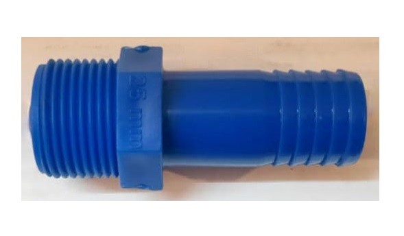Polypropylene Hose Nipple Threaded 1" - 25 mm - Image 2