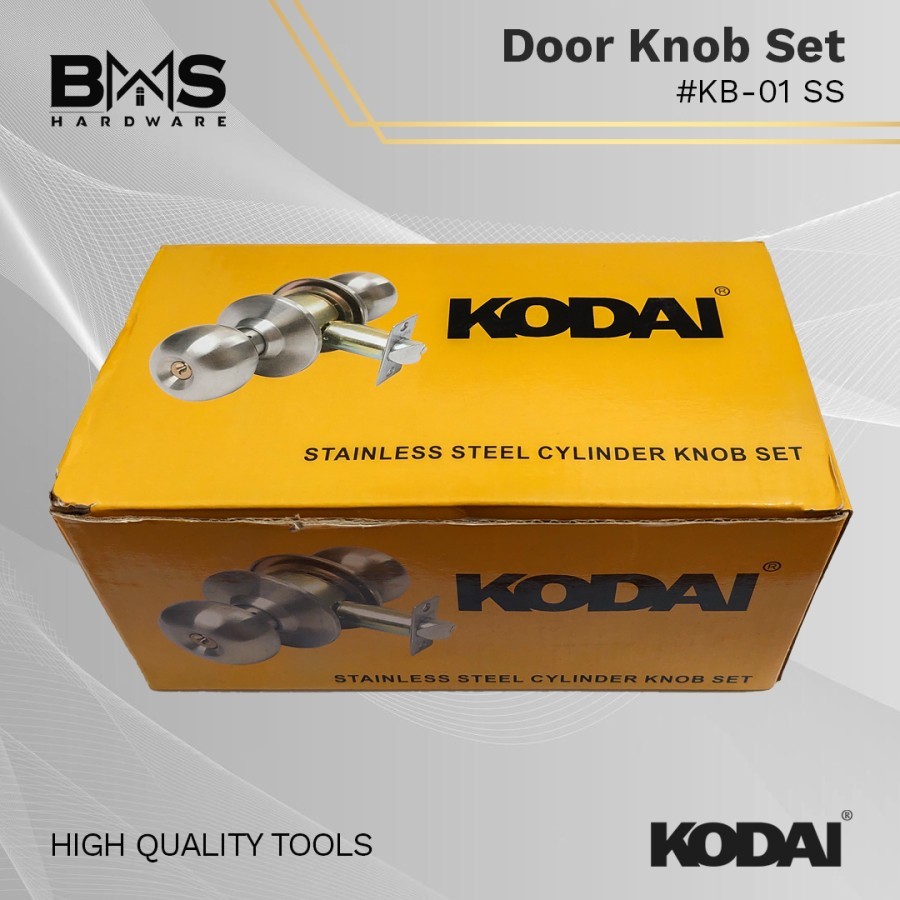 CYLINDER KNOB Set Knob Pintu Kamar Mandi Bulat Stainless Steel KODAI - Image 3