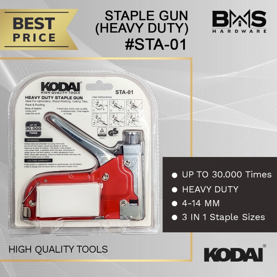 STAPLE GUN / Staples Stapler Tembak 4-14mm HEAVY DUTY KODAI STA-01
