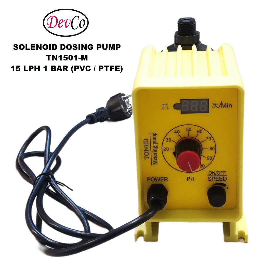 Pompa Dosing Solenoid TN1501-M Diaphragm Metering Pump - 15 LPH 1 Bar - Image 2