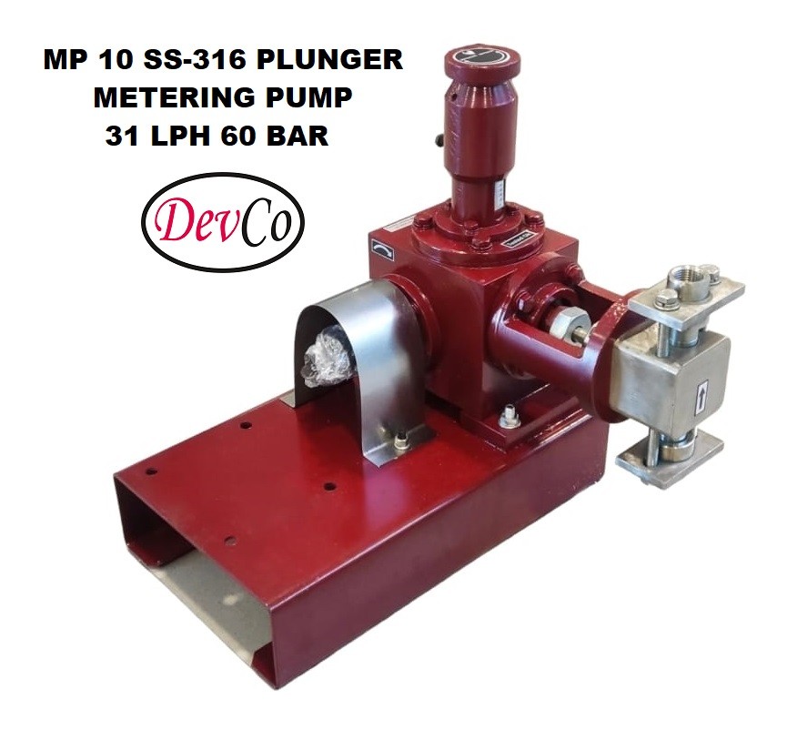 Pompa Dosing MP13160 SS-316 Plunger Metering Pump - 31 LPH 60 Bar