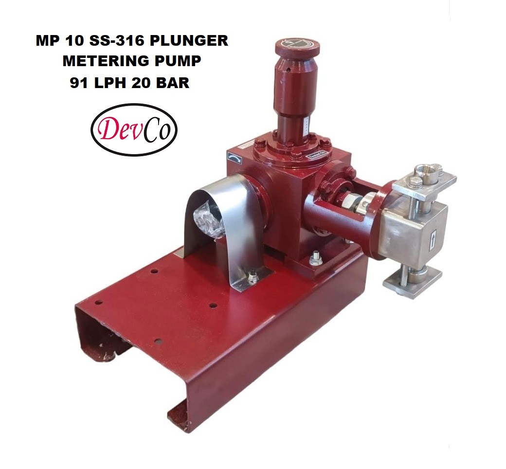 Pompa Dosing MP19120 SS-316 Plunger Metering Pump - 91 LPH 20 Bar