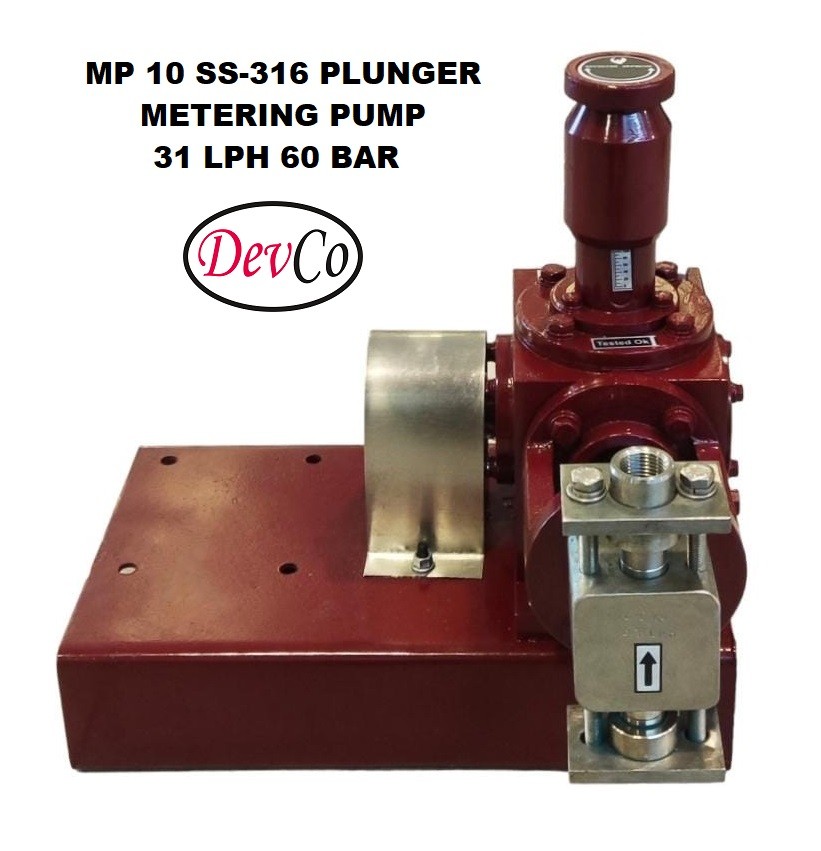 Pompa Dosing MP13160 SS-316 Plunger Metering Pump - 31 LPH 60 Bar - Image 2