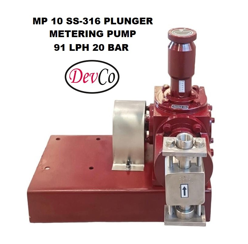 Pompa Dosing MP19120 SS-316 Plunger Metering Pump - 91 LPH 20 Bar - Image 2