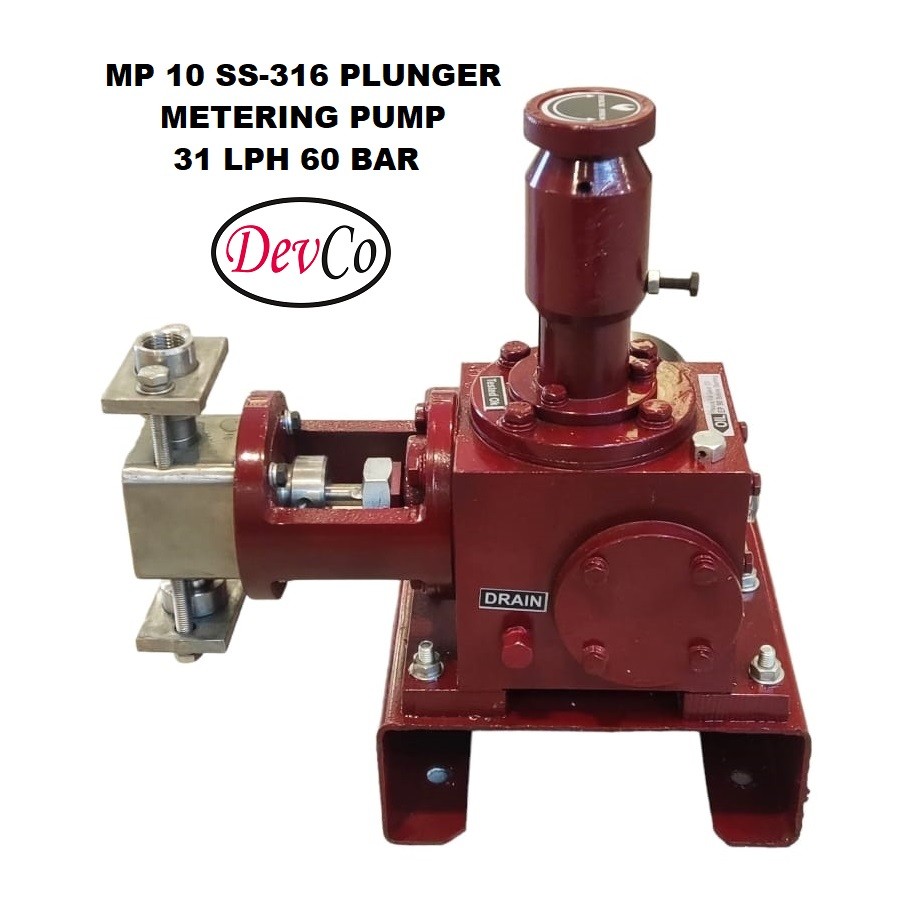 Pompa Dosing MP13160 SS-316 Plunger Metering Pump - 31 LPH 60 Bar - Image 3