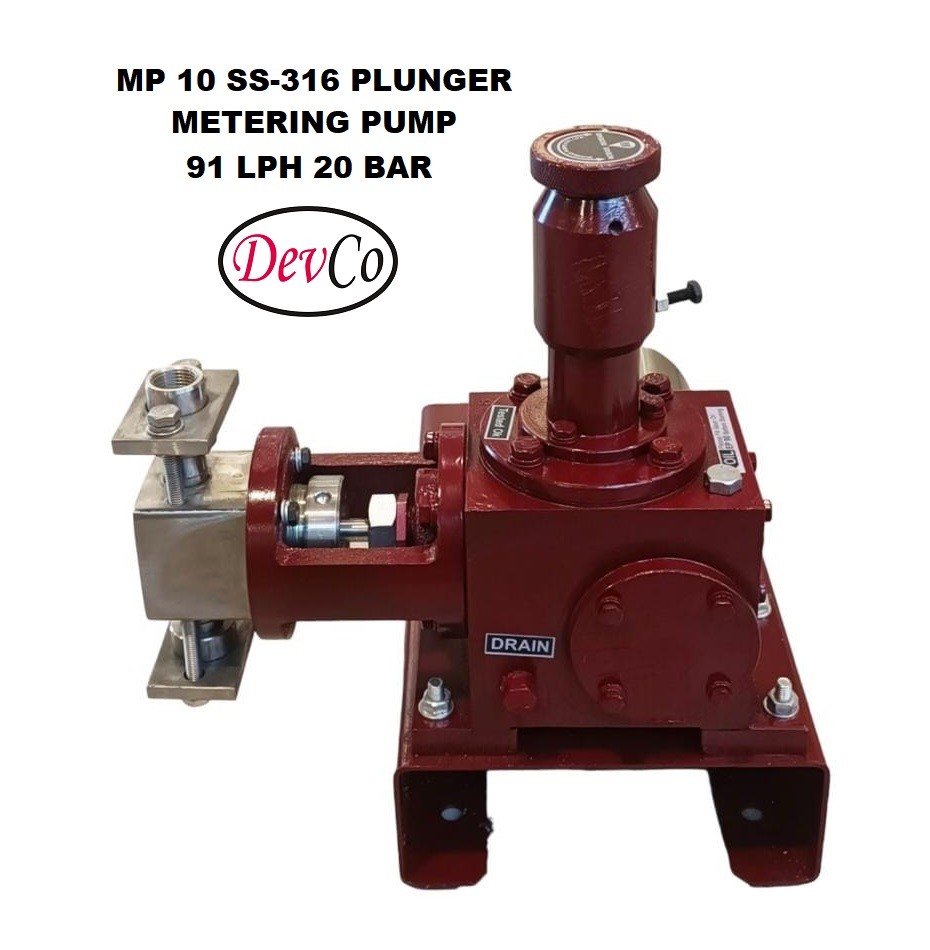 Pompa Dosing MP19120 SS-316 Plunger Metering Pump - 91 LPH 20 Bar - Image 3