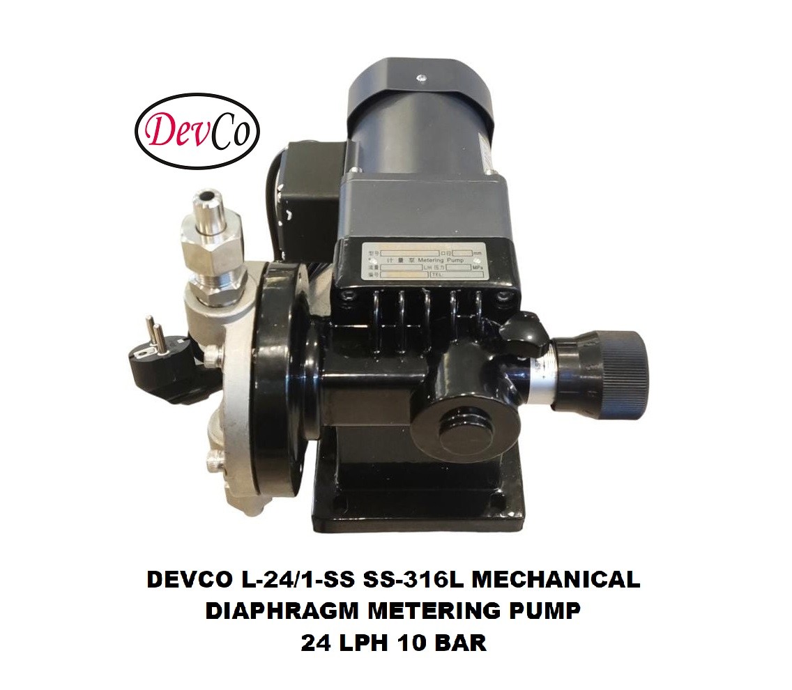 Pompa Dosing L-24-1-SS Mechanical Diaphragm Metering Pump - 24 LPH 10 Bar - Image 2